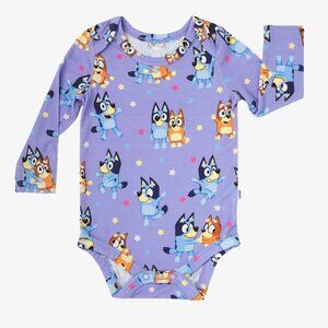 Little Sleepies Bluey New With Tags Purple Long Sleeve Bodysuit 18-24